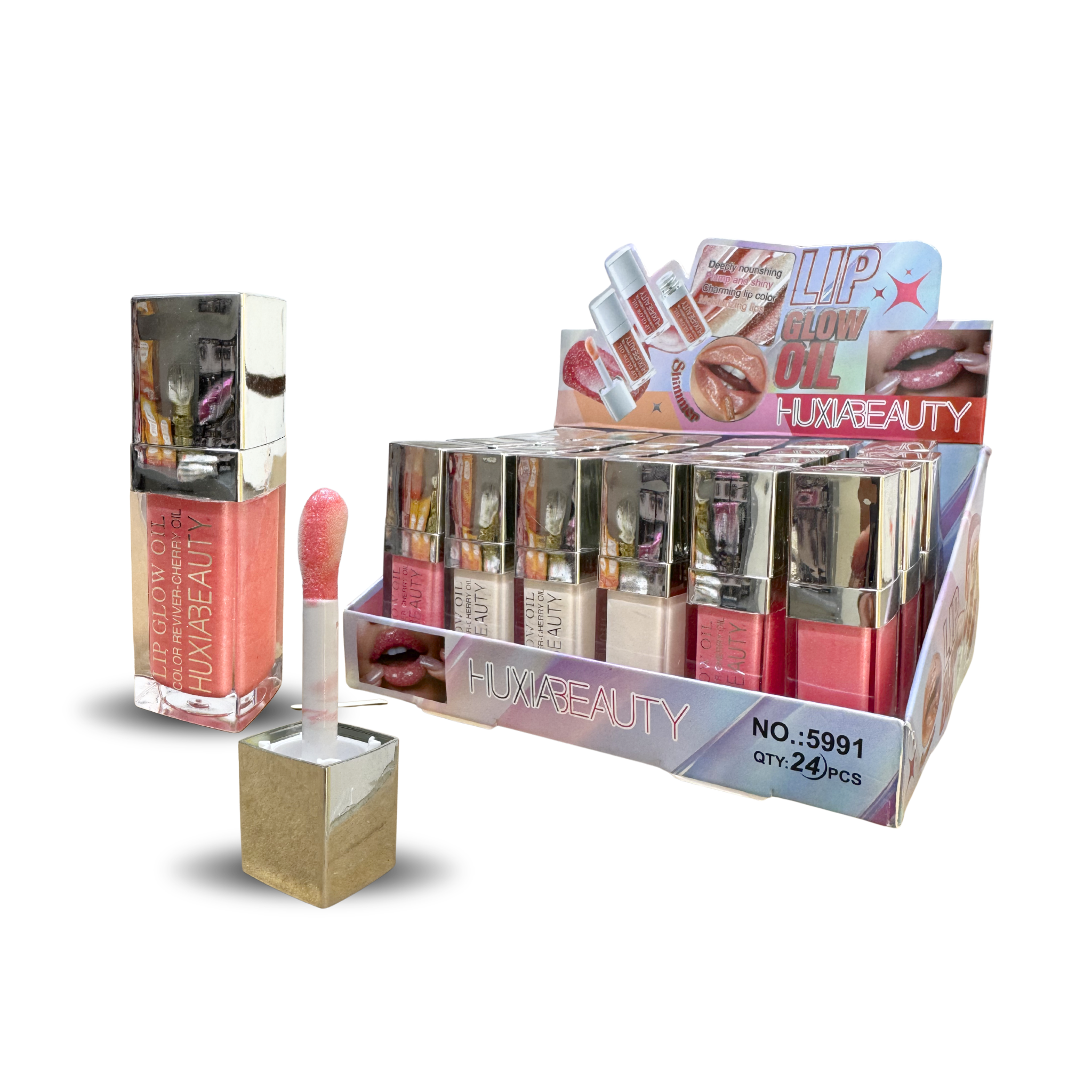 Lip Gloss con brillos Cherry C/24